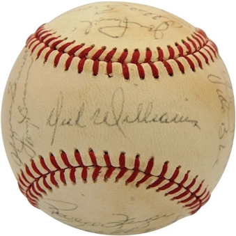 1972 Oakland Athletics World Champions Team Signed Baseball (23 Signatures)